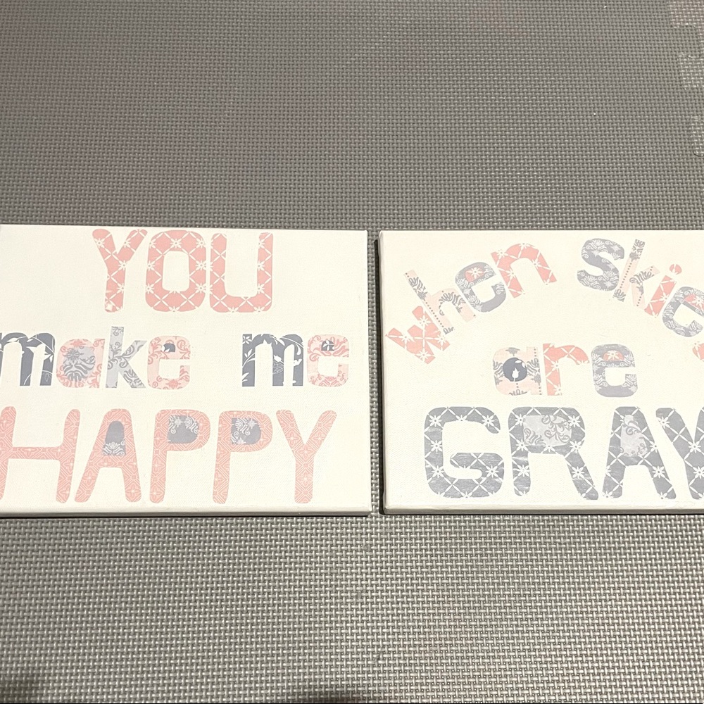 Nursery canvas art - set of 2